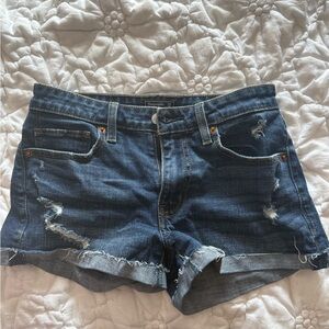 Abercrombie & Fitch Blue Jean Shorts Distressed Casual